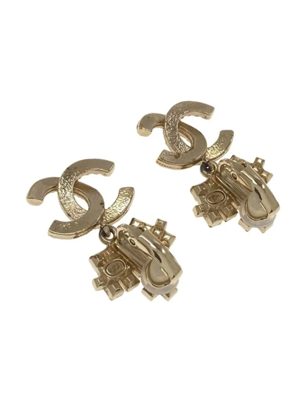 Chanel CC Logo Earrings Metal